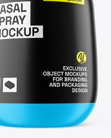 Matte Nasal Spray Bottle Mockup