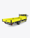 Tipper Truck Mockup - Back Half Side View