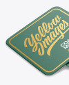 Stack of Rubber Beverage Coasters Mockup