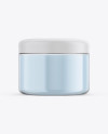 Frosted Glass Cosmetic Jar Mockup - Front View