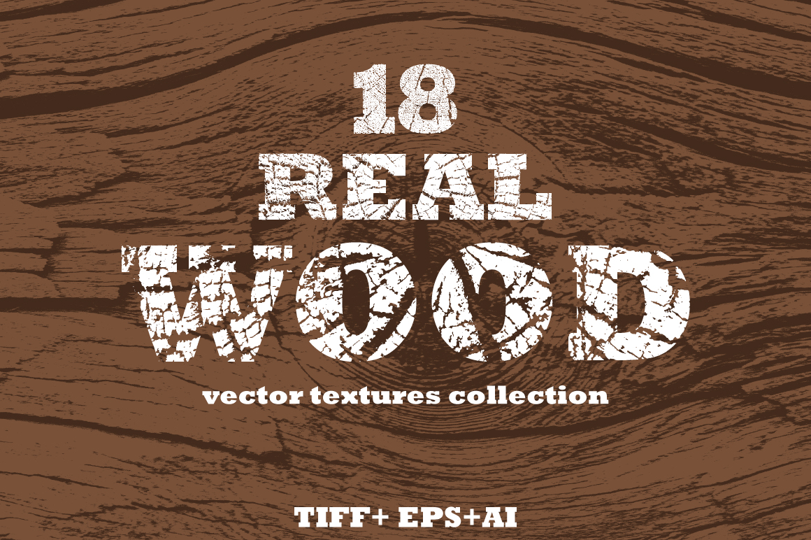 18 Real Wood Vector Textures