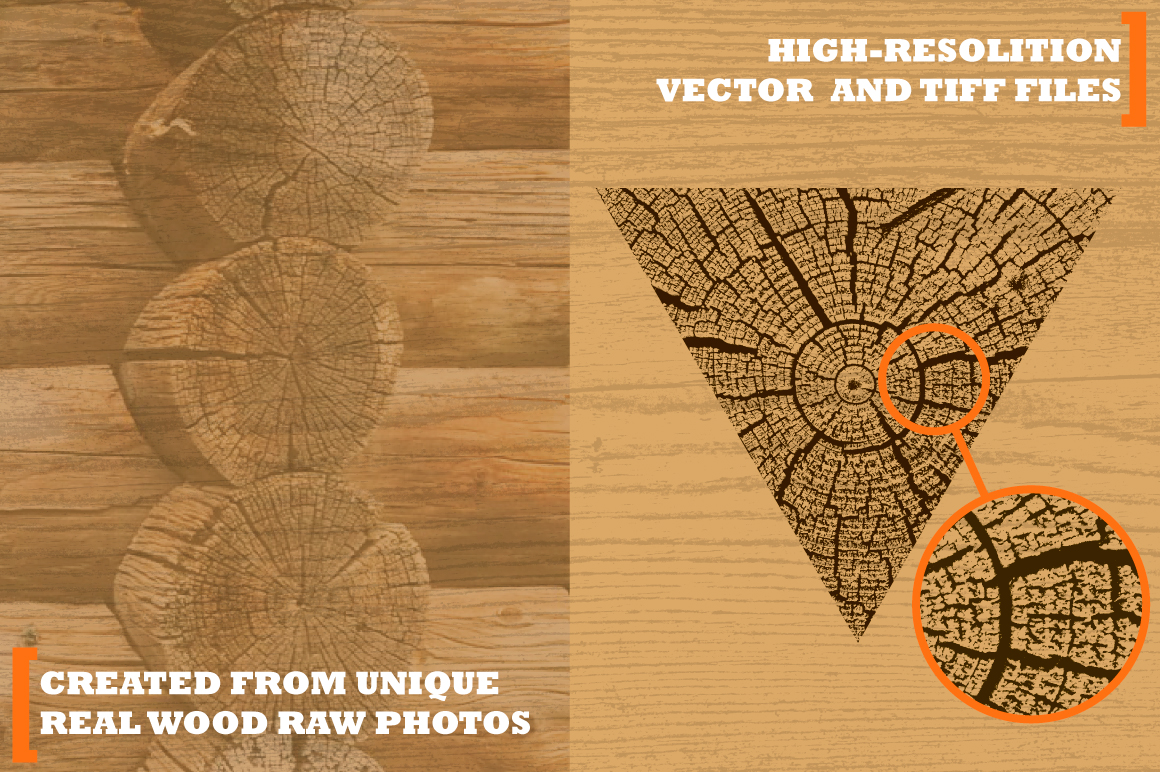 18 Real Wood Vector Textures