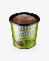 Metallic Ice Cream Cup Mockup (High-Angle Shot)