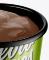 Metallic Ice Cream Cup Mockup (High-Angle Shot)