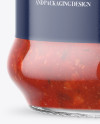 Clear Glass Jar with Meat Sauce Mockup