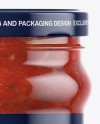 Clear Glass Jar with Meat Sauce Mockup