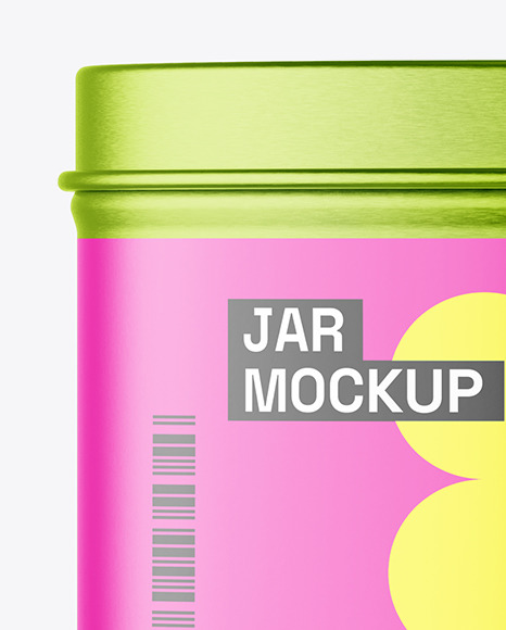 250ml Metallic Jar Mockup