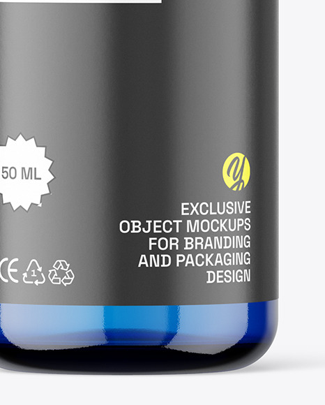 Blue Roll-on Bottle Mockup