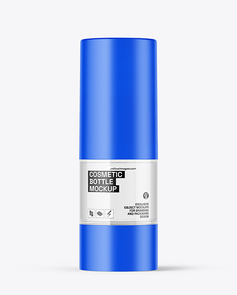 Clear Cosmetic Bottle with Pump Mockup