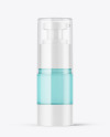 Clear Cosmetic Cream Bottle with Pump Mockup