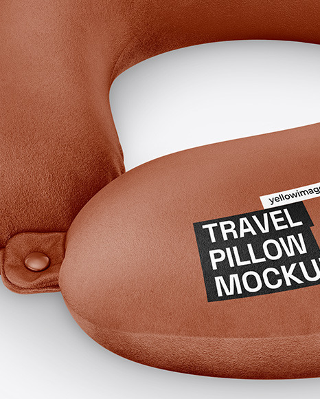 Travel Pillow Mockup - Half Side View