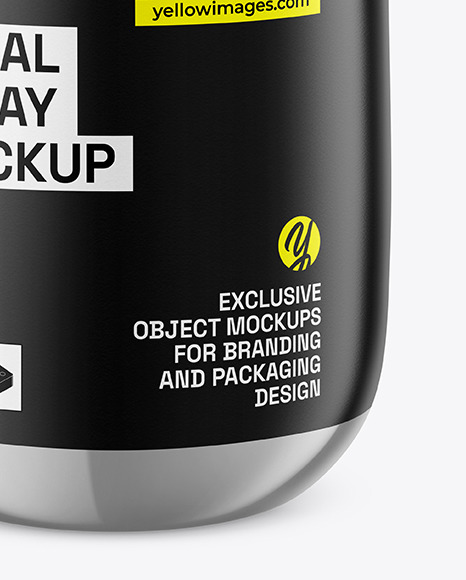 Glossy Metallic Nasal Spray Bottle Mockup