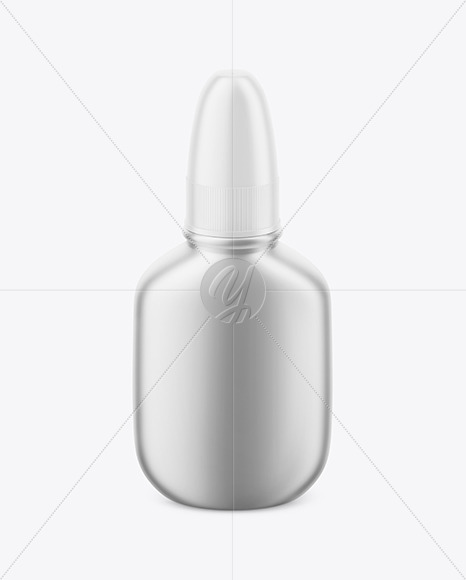 Matte Metallic Nasal Spray Bottle Mockup