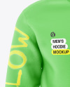 Quarter Zip Men&#039;s Hoodie Mockup - Front View