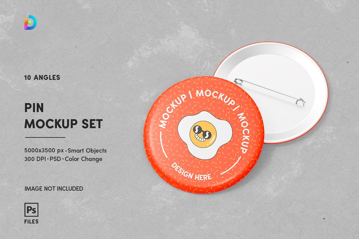 Pin Mockup Set Pin Mockup Set
