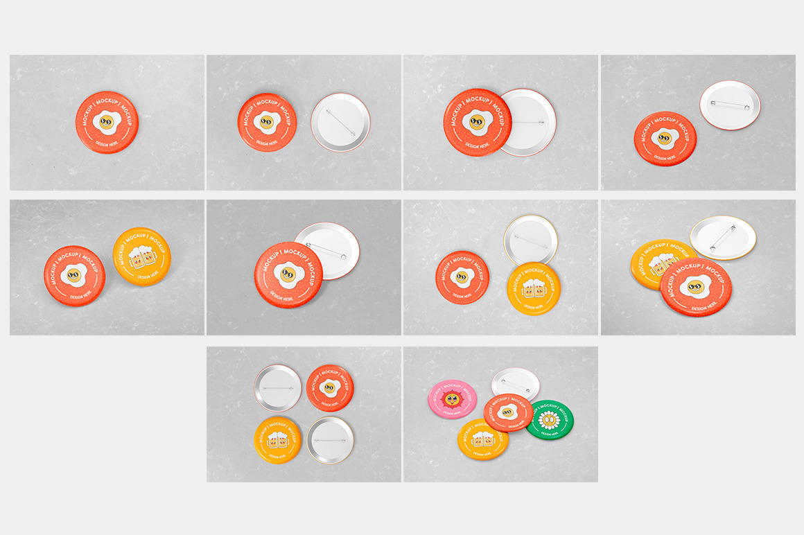 Pin Mockup Set Pin Mockup Set