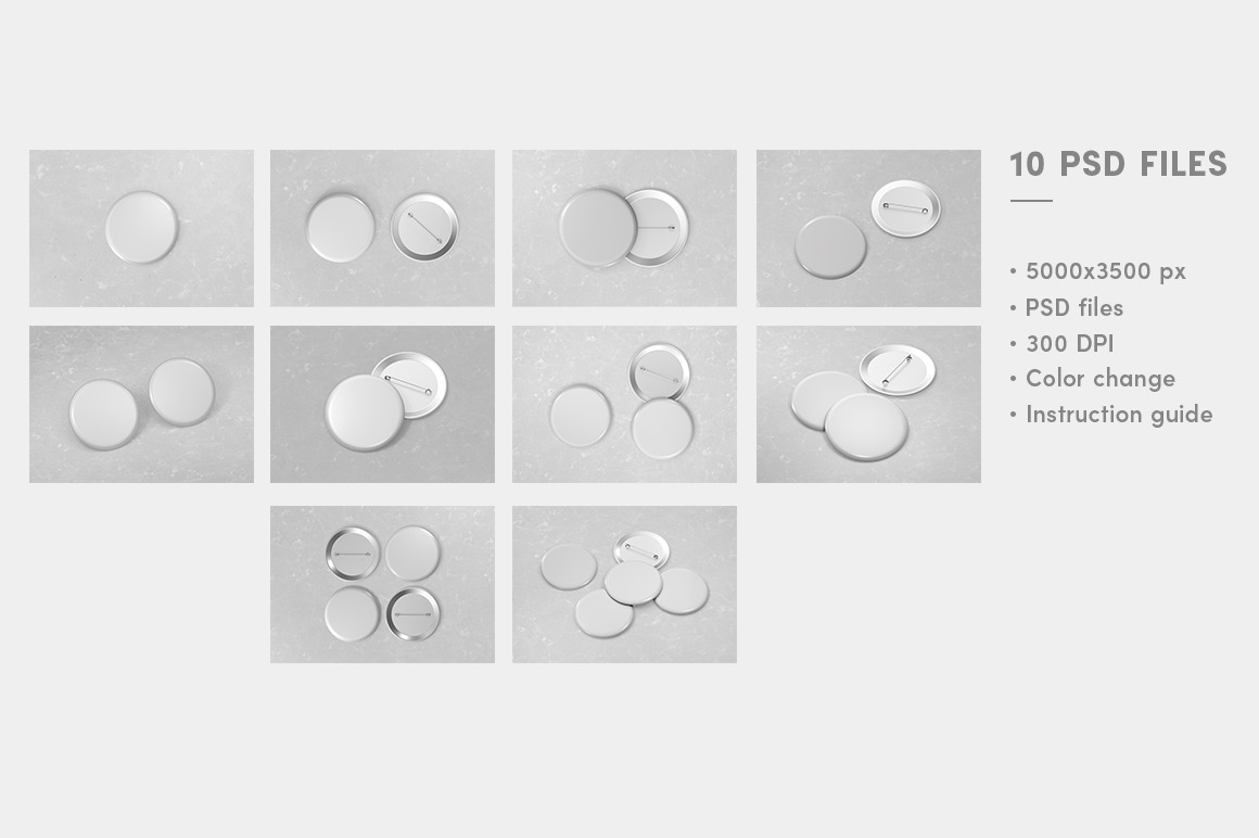 Pin Mockup Set Pin Mockup Set