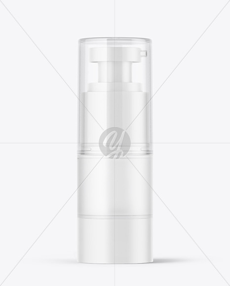 Frosted Cosmetic Bottle with Pump Mockup