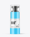 Frosted Cosmetic Bottle with Pump Mockup