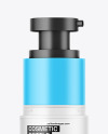 Frosted Cosmetic Bottle with Pump Mockup