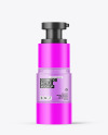 Frosted Cosmetic Bottle with Pump Mockup