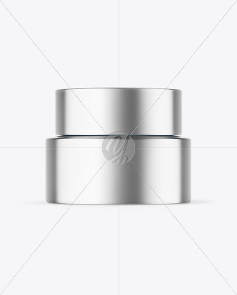 Metallic Cosmetic Jar Mockup