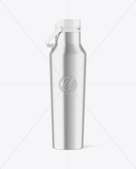 Matte Metallic Sport Bottle Mockup