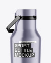 Matte Metallic Sport Bottle Mockup