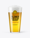 Pilsner Beer Glass Mockup