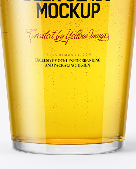 Pilsner Beer Glass Mockup