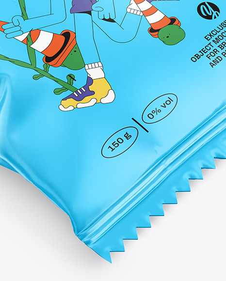 Glossy Snack Package Mockup