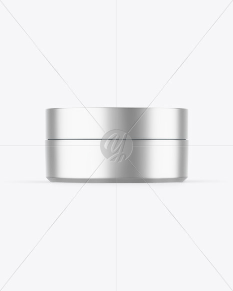 Matte Metallic Cosmetic Jar Mockup