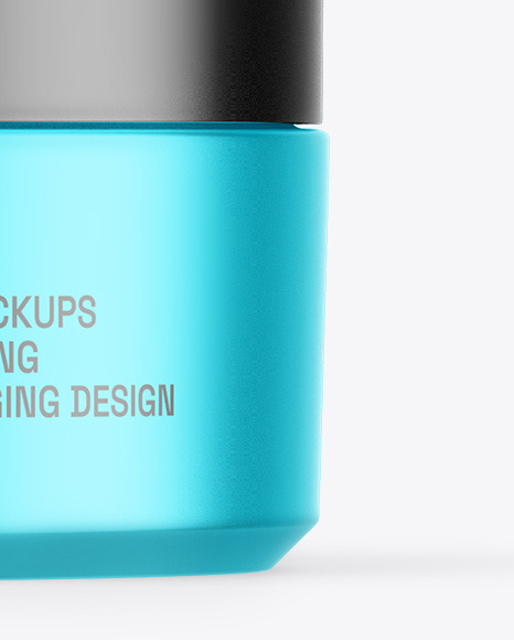 Matte Metallic Cosmetic Jar Mockup