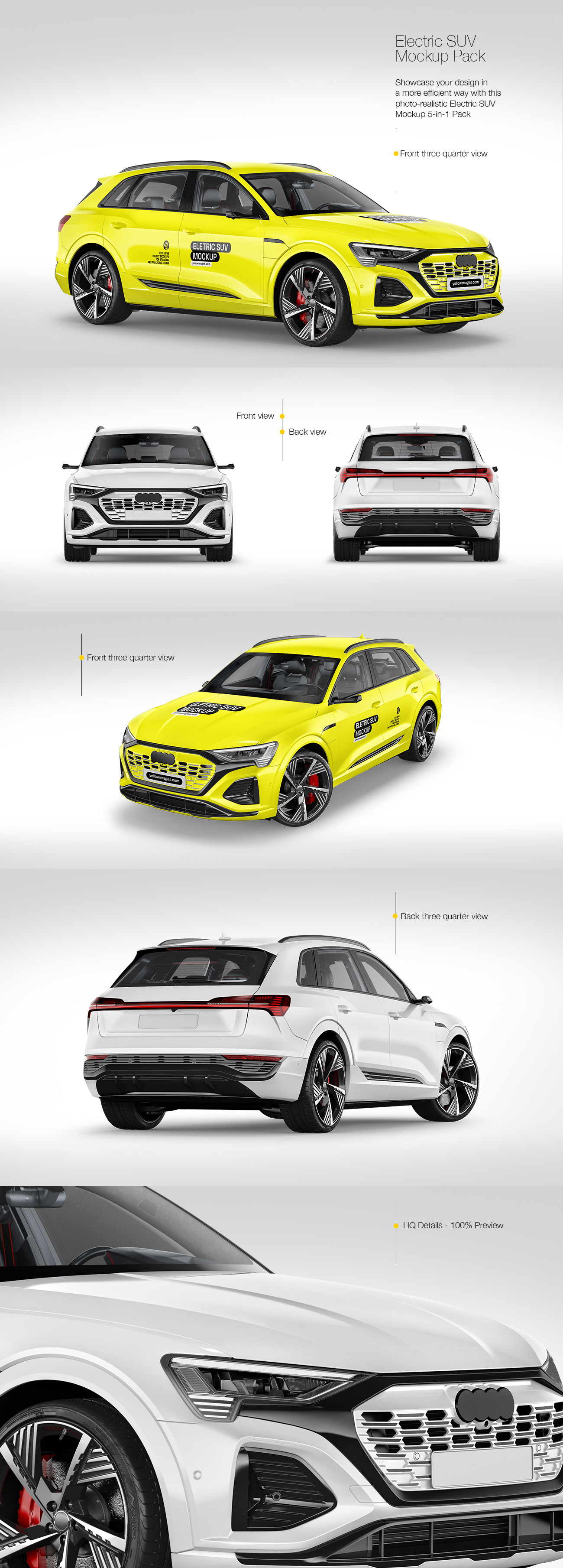 Electric Crossover SUV Mockup Pack Electric Crossover SUV Mockup Pack