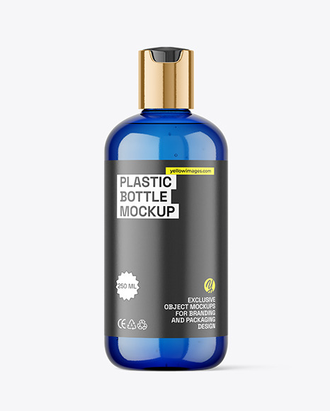 Blue Cosmetic Bottle Mockup