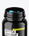 Glossy Bottle W/ Pills Mockup