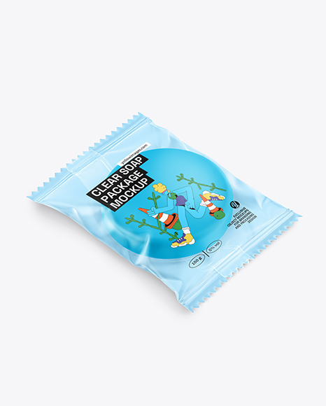 Clear Package with Soap Mockup
