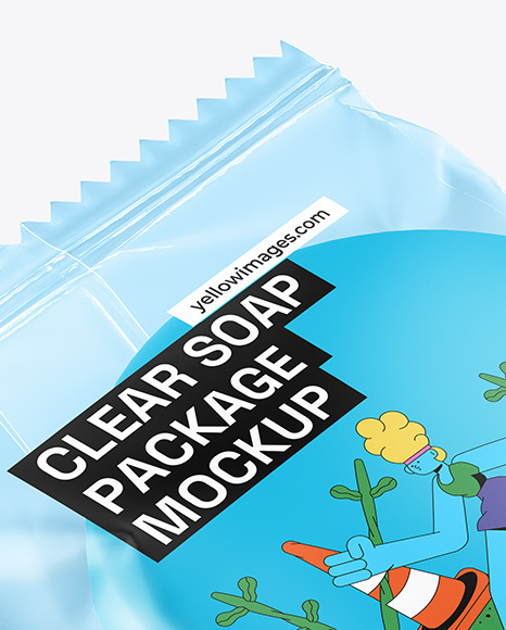 Clear Package with Soap Mockup