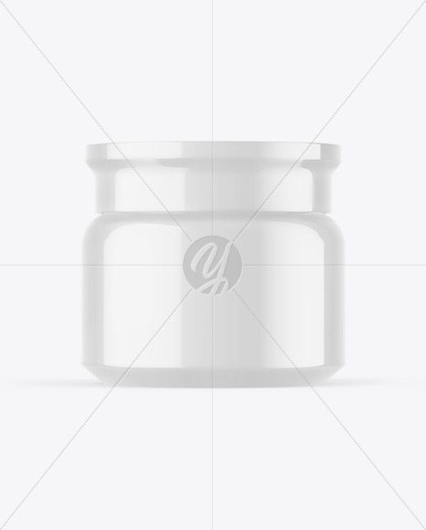 Glossy Cosmetic Jar Mockup