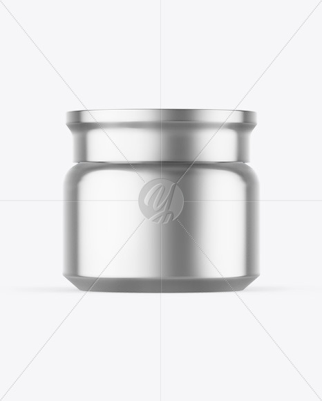 Metallic Cosmetic Jar Mockup