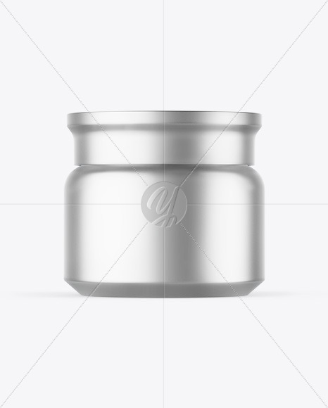 Matte Metallic Cosmetic Jar Mockup