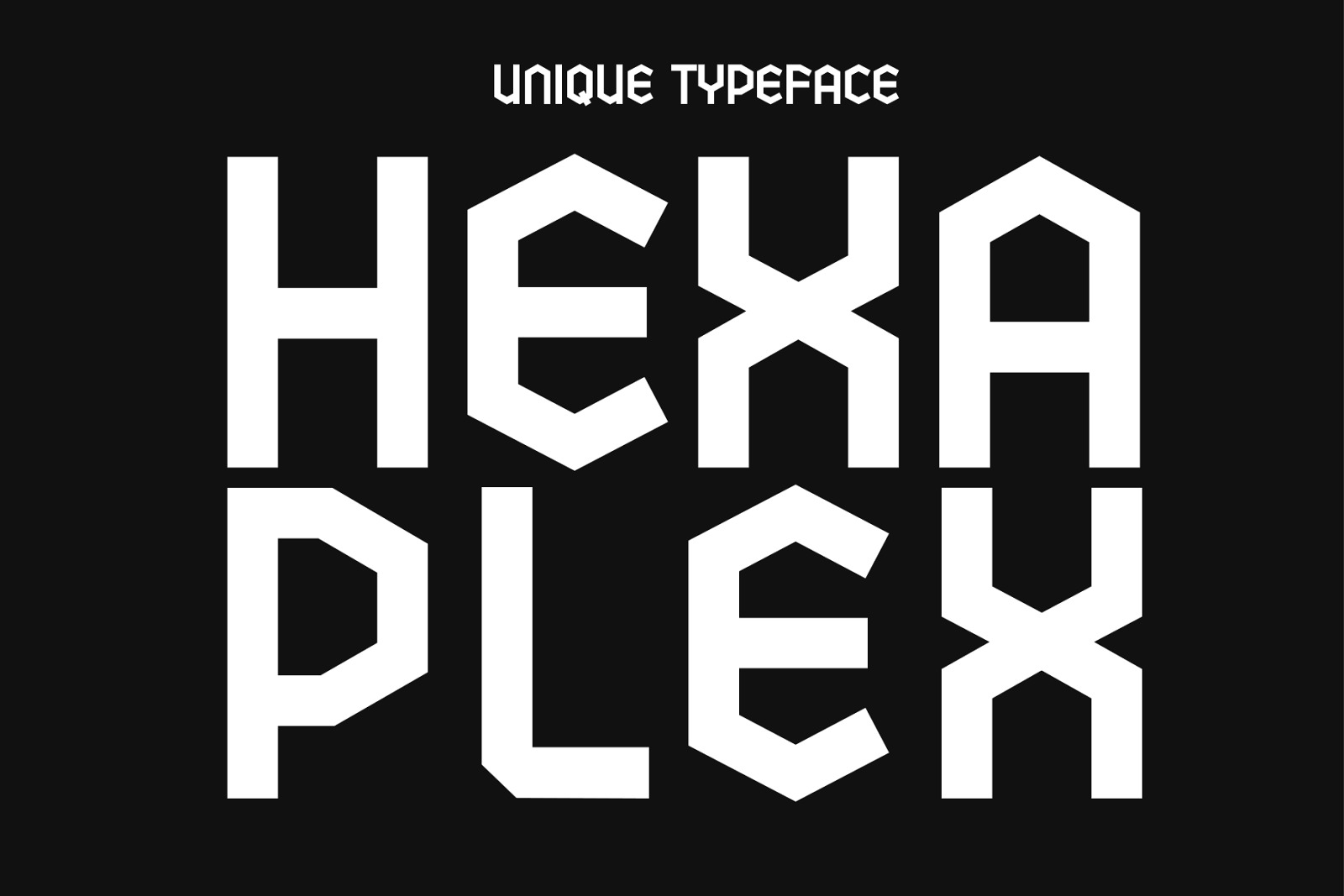 Hexaplex - Geometric Typeface Hexaplex - Geometric Typeface