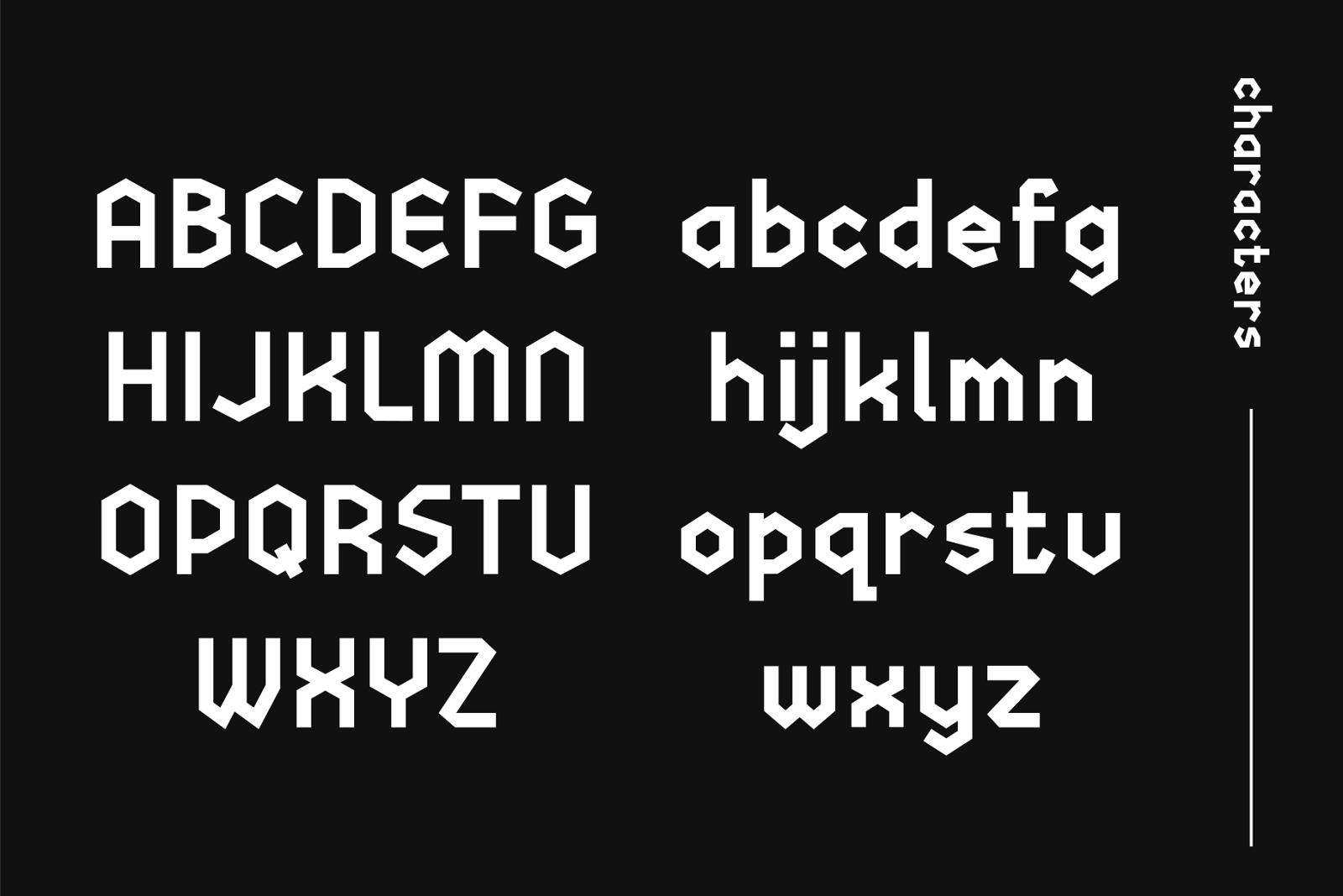 Hexaplex - Geometric Typeface Hexaplex - Geometric Typeface