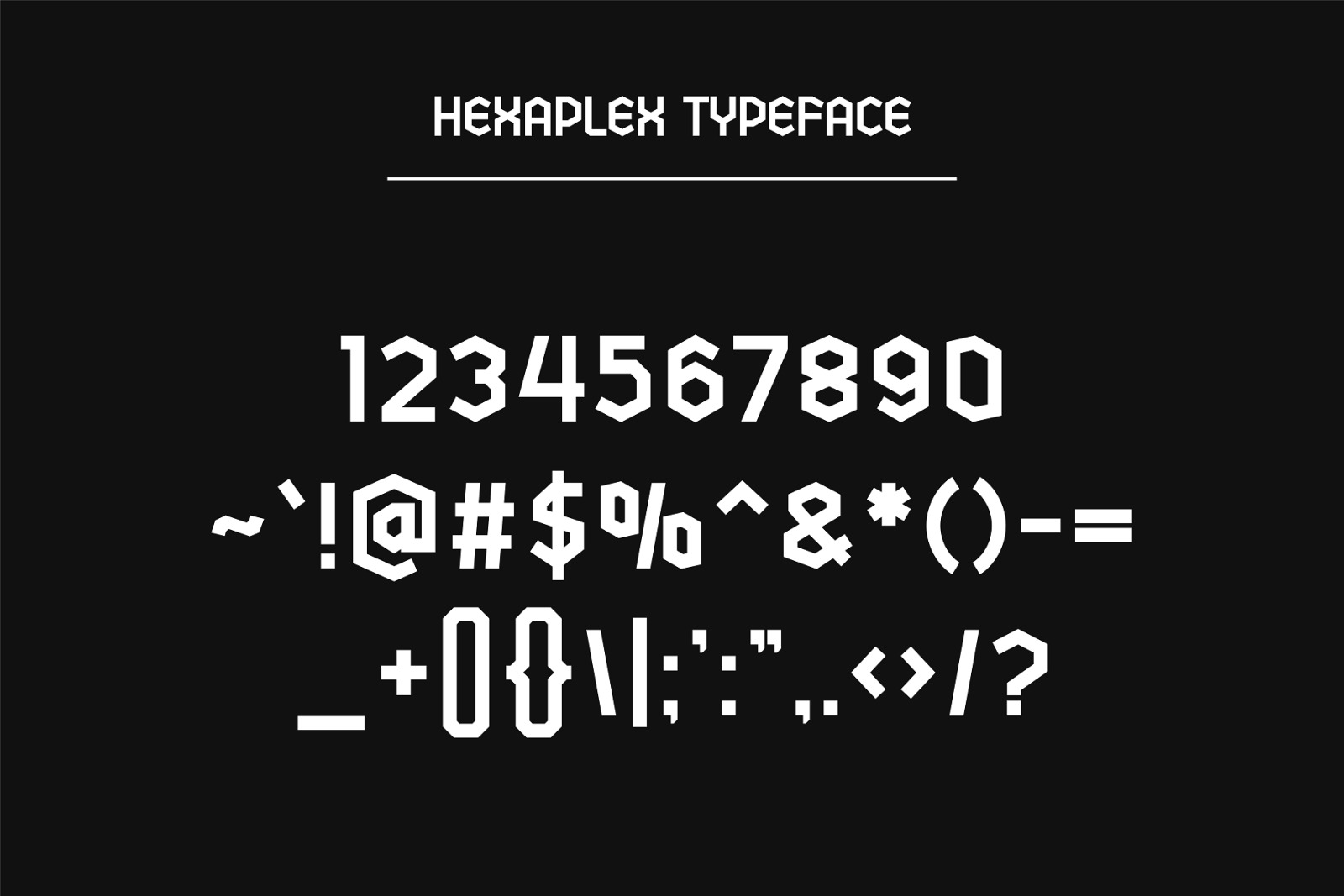 Hexaplex - Geometric Typeface Hexaplex - Geometric Typeface