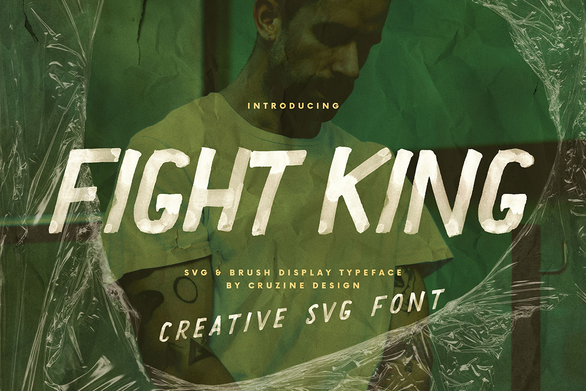 Fight King SVG Brush Font Fight King SVG Brush Font