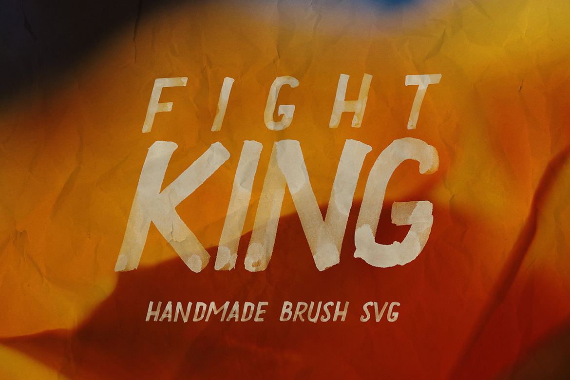 Fight King SVG Brush Font Fight King SVG Brush Font