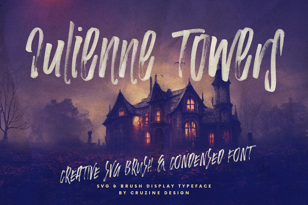 Julienne Towers SVG Brush Font Julienne Towers SVG Brush Font