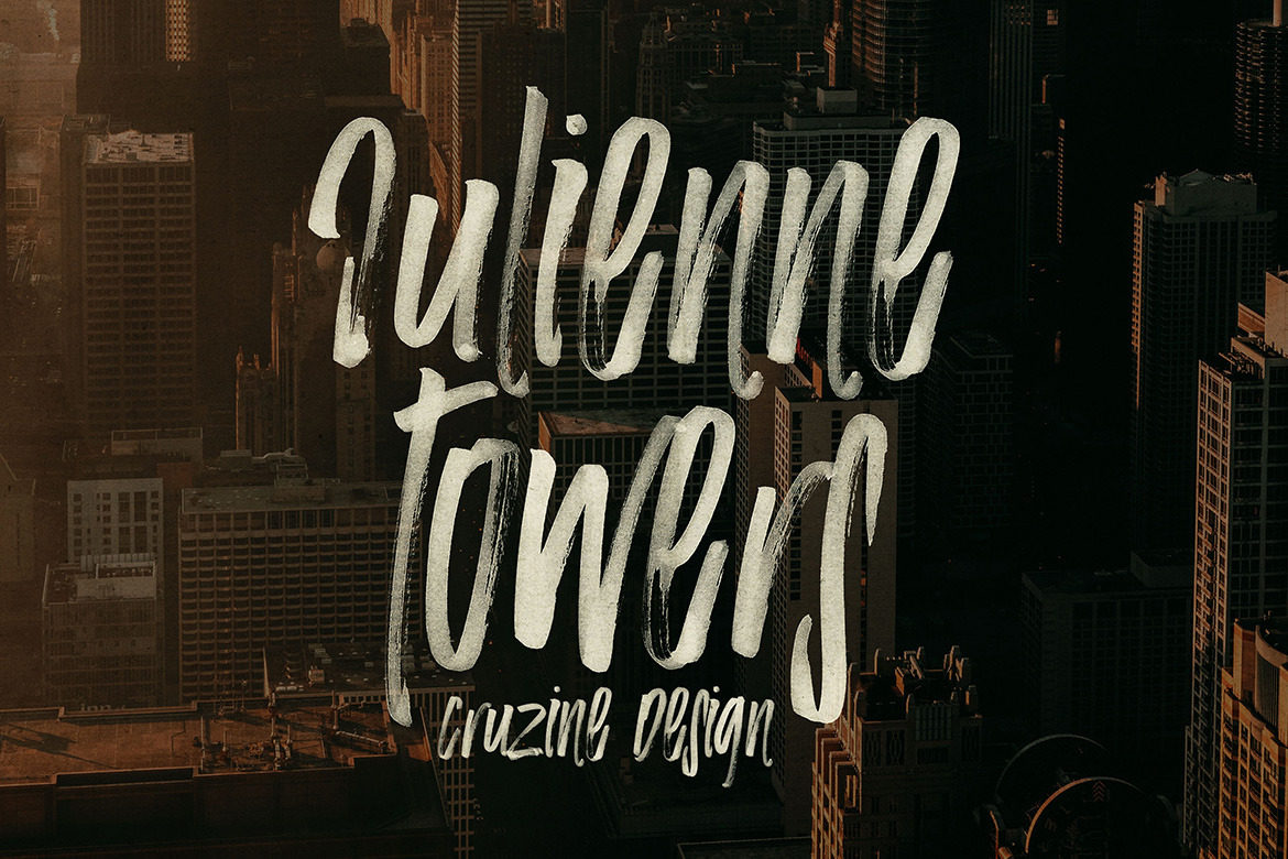Julienne Towers SVG Brush Font Julienne Towers SVG Brush Font