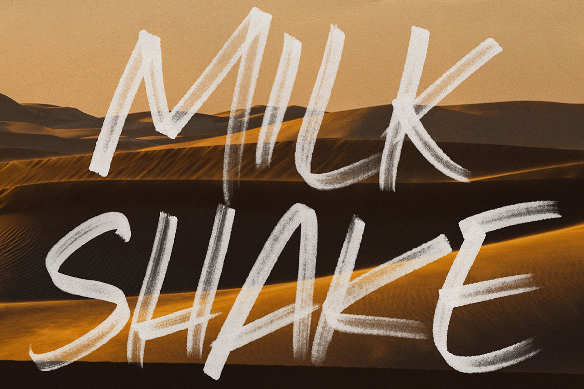 Milkshake Svg Brush Font