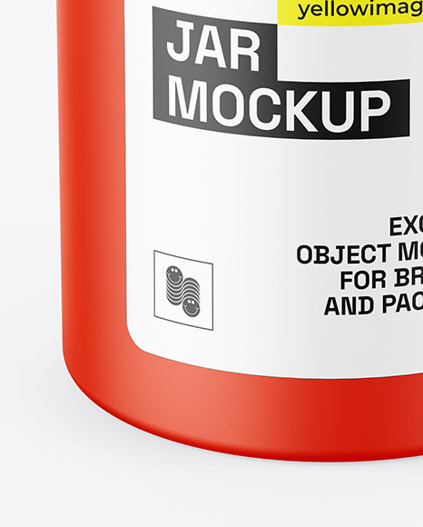 Matte Jar With Pills Mockup